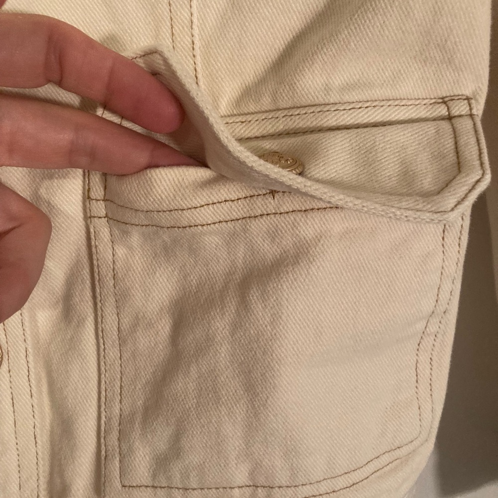 Cream Jean Jacket - Picture 2 of 8